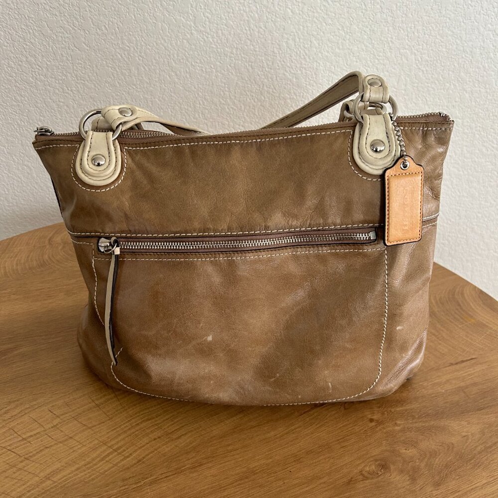 Coach Brown Leather Tote Bag